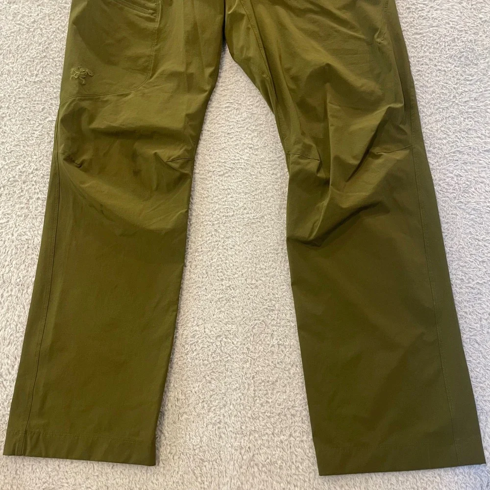 Arc'teryx Lefroy Hiking Pants Mens 34x30 Green Belted Nylon Lightweight